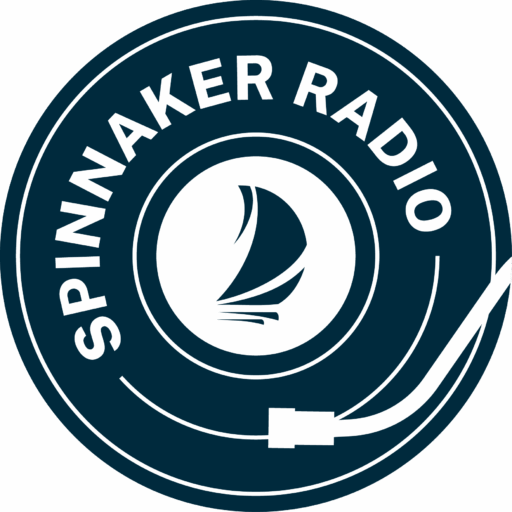 Black and white Spinnaker Radio logo