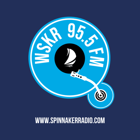 Spinnaker Radio Logo on a dark blue background