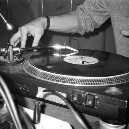 Grayscale record player